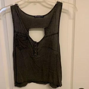 Brandy Melville Grey Keyhole Tank